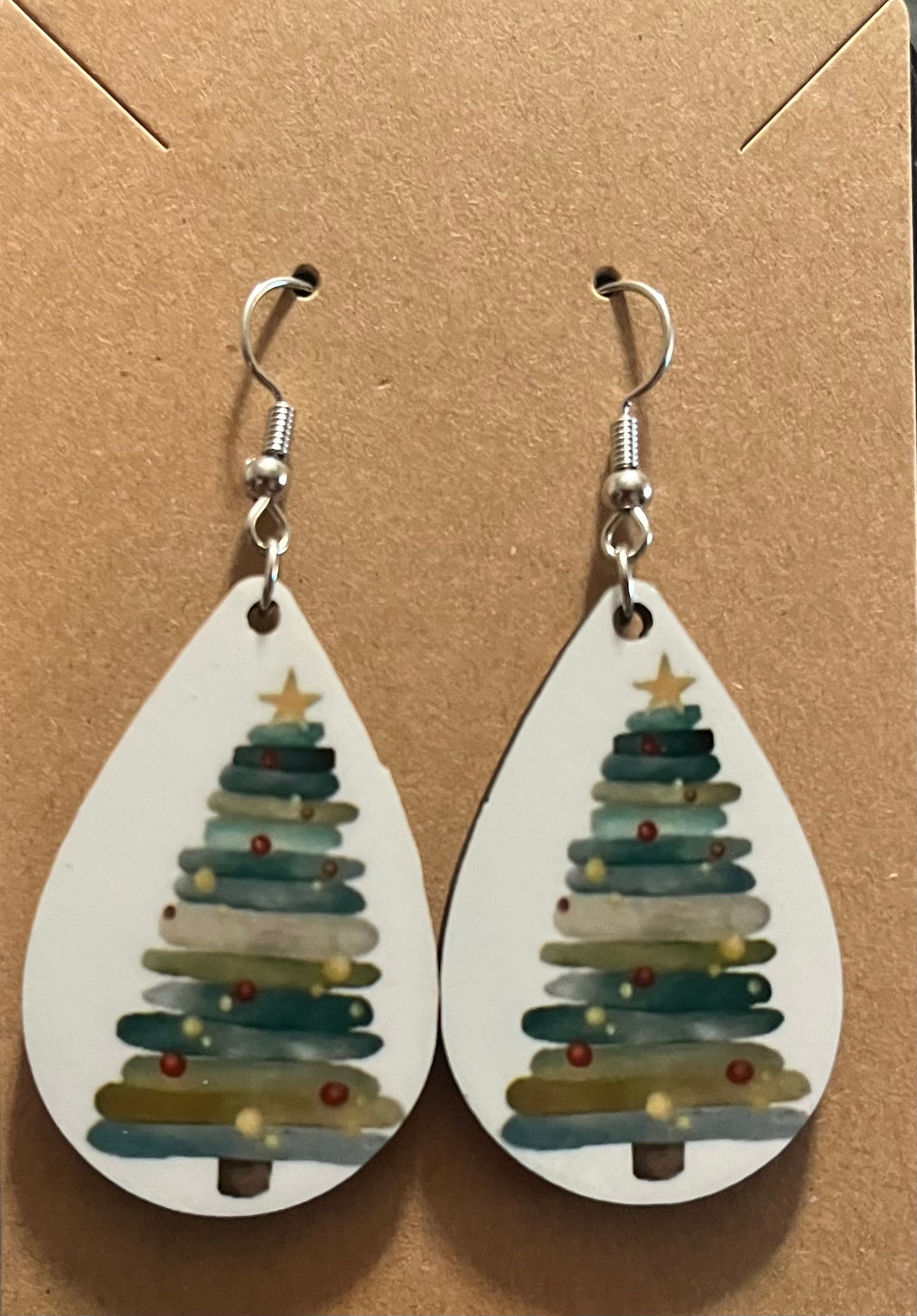 Earrings- Christmas Abstract Tree