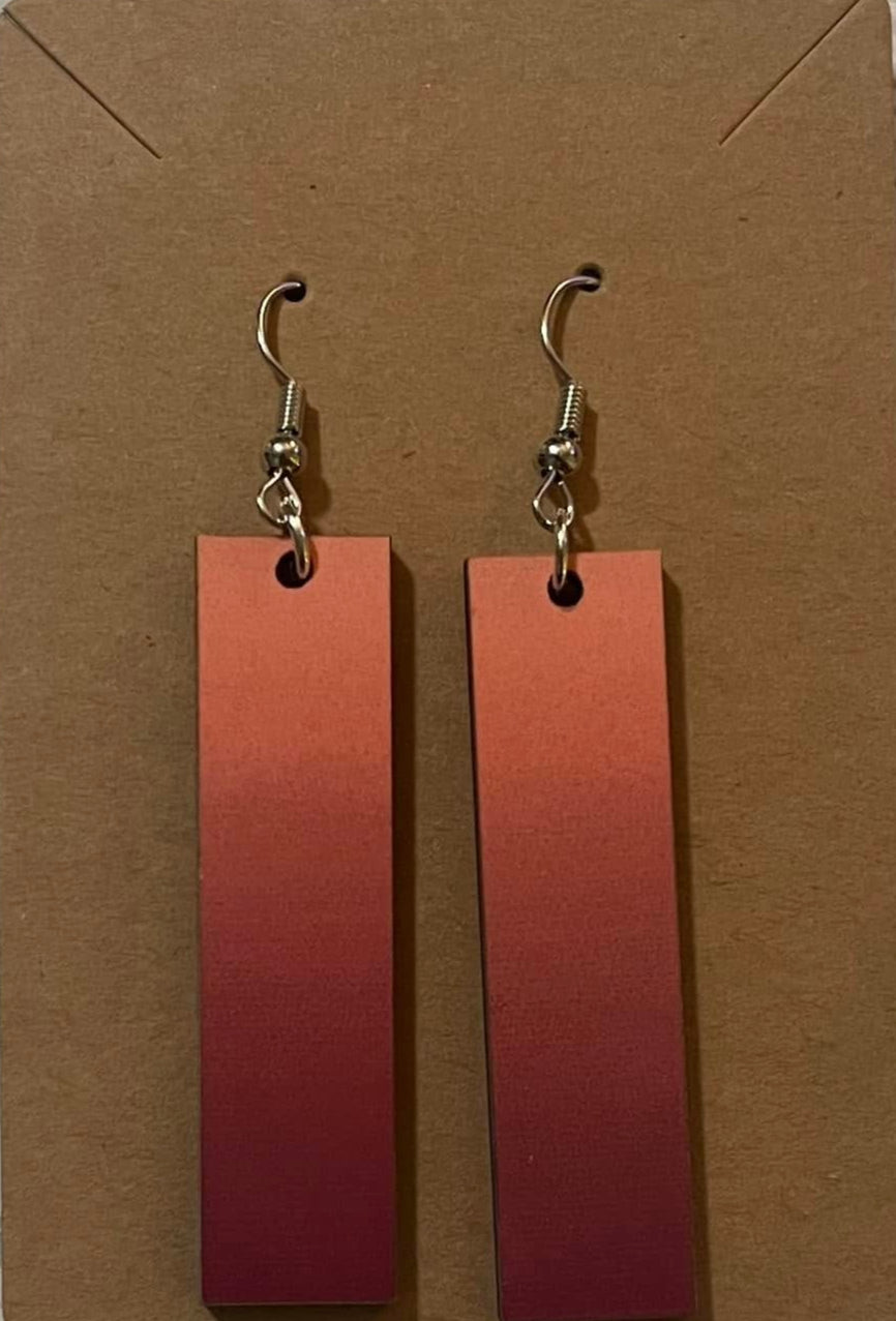 Earrings- Colors Pink and Mauve Ombre