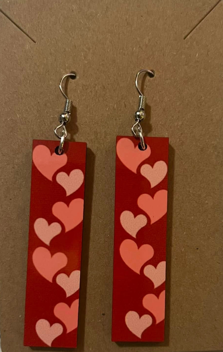 Earrings- Valentine's Day Red and Pink Hearts