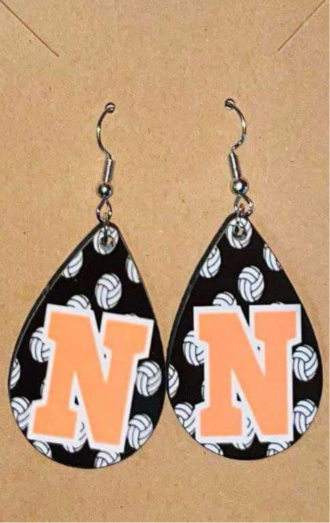 Earrings- School Spirit Northampton Volleyball