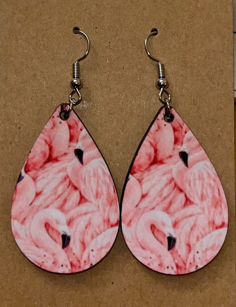 Earrings- Animals/Animal Print Flamingo Flock