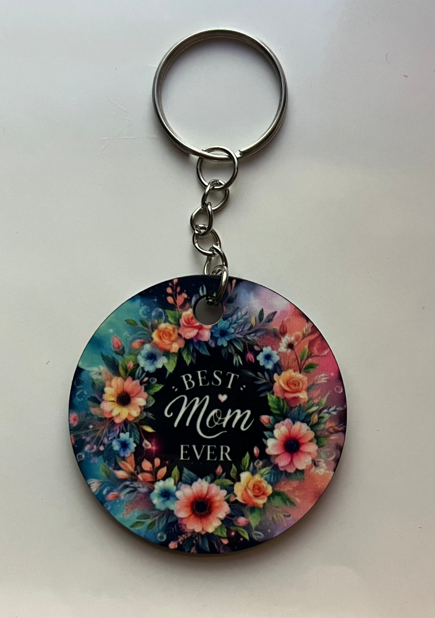 Keychains- Best Mom Ever Blue