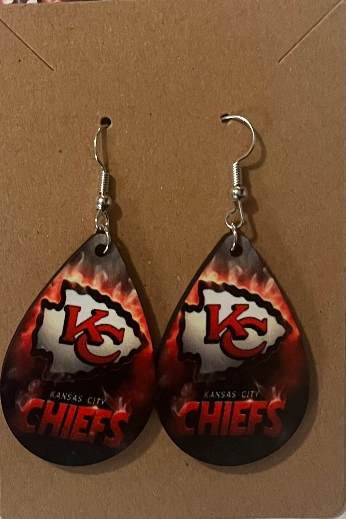 Earrings- Sports Football Chiefs