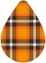 Earrings- Fall Plaid Orange and Brown