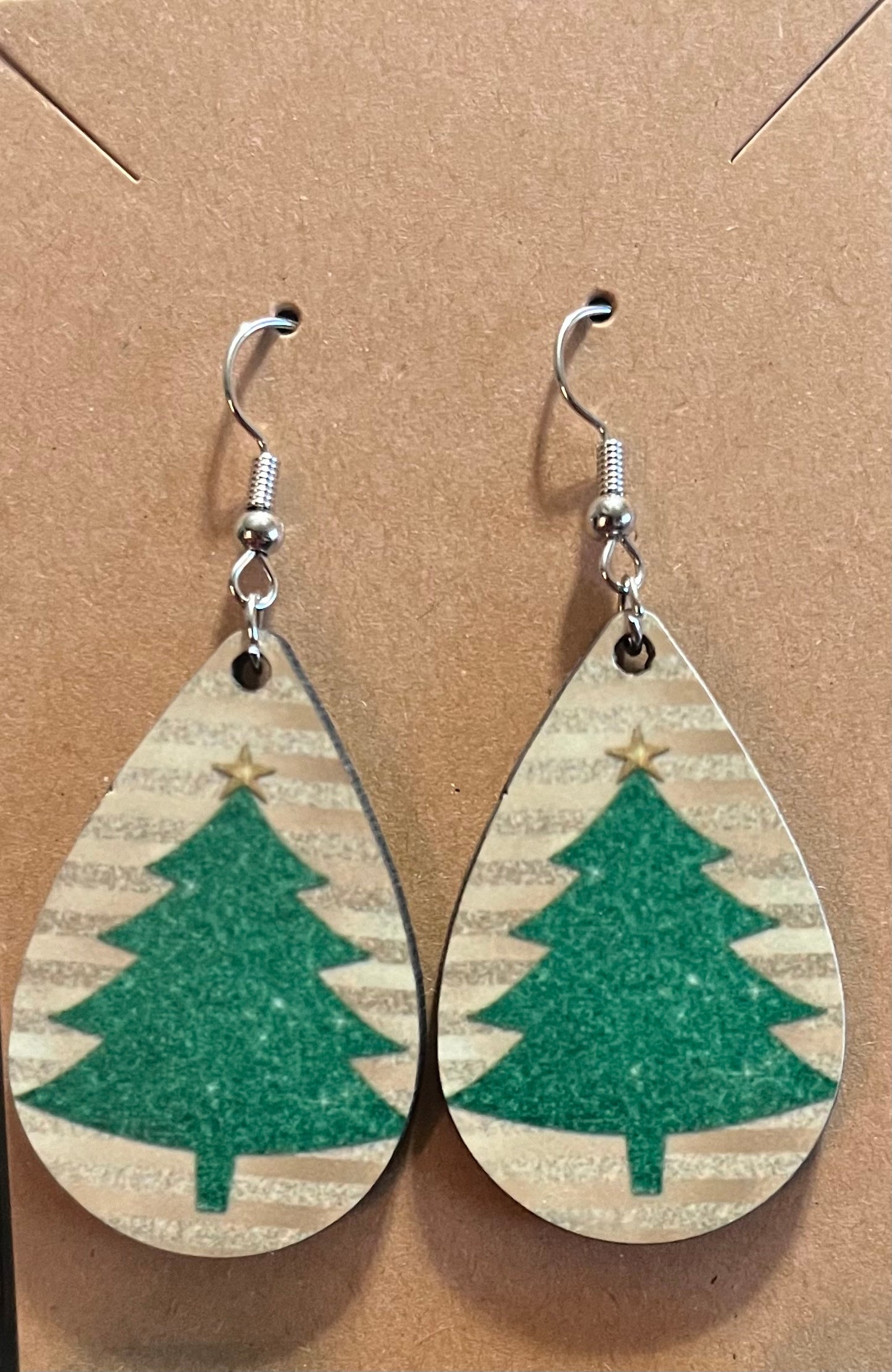 Earrings- Christmas Green Tree
