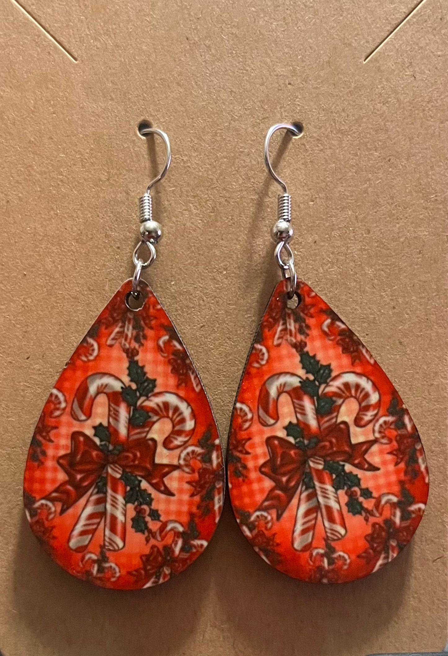 Earrings- Christmas Candy Canes