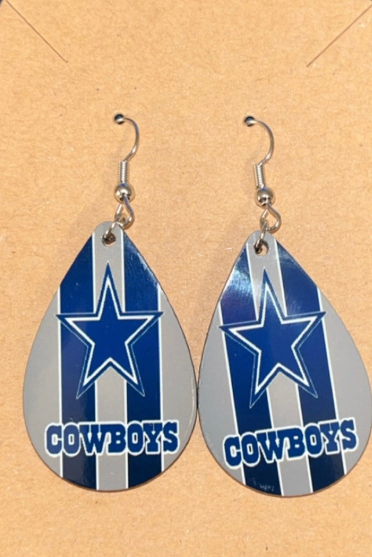 Earrings- Sports Football Cowboys