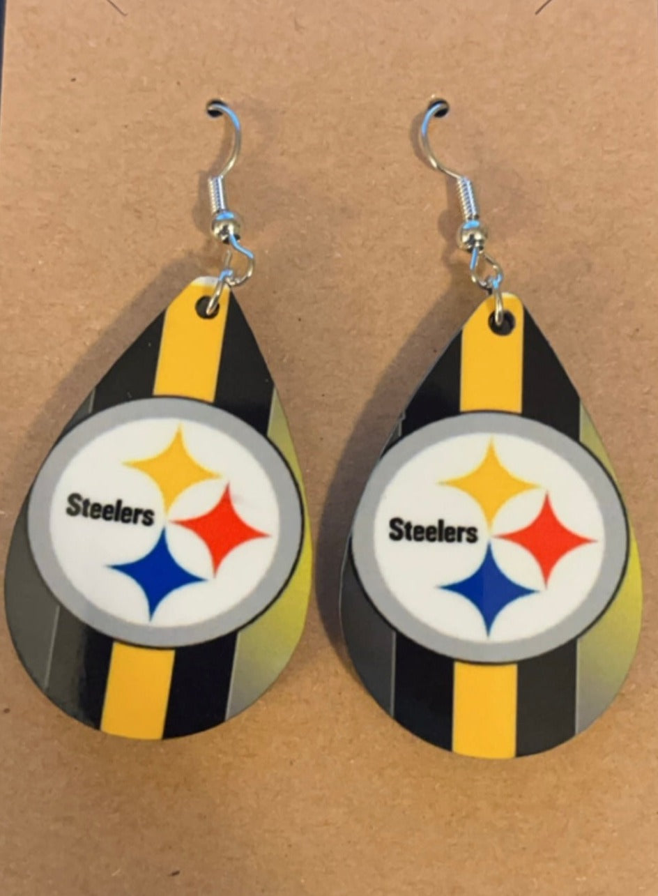Earrings- Sports Football Steelers