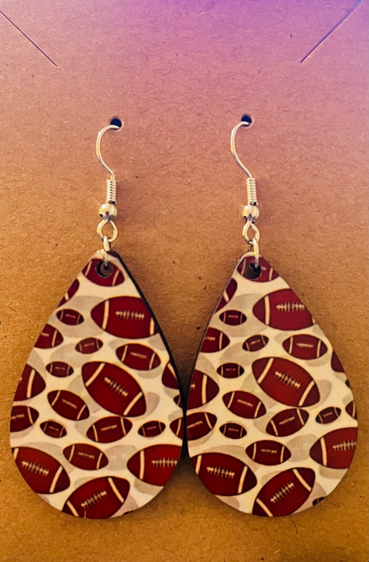 Earrings- Sports Football