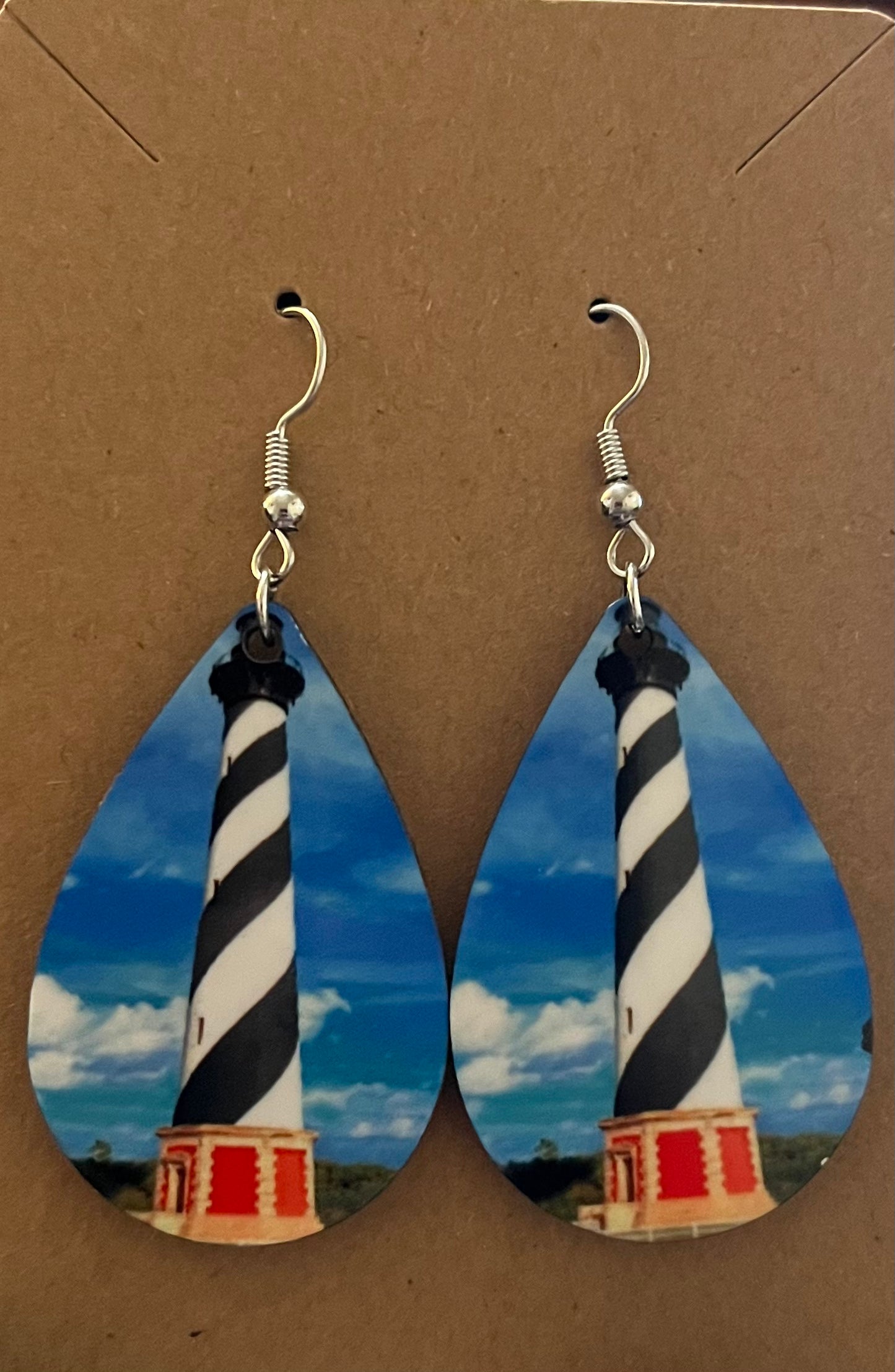 Earrings- Nautical Cape Hatteras Lighthouse