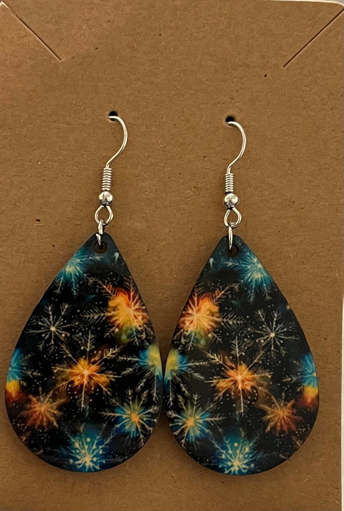Earrings- Winter Firework Snowflakes