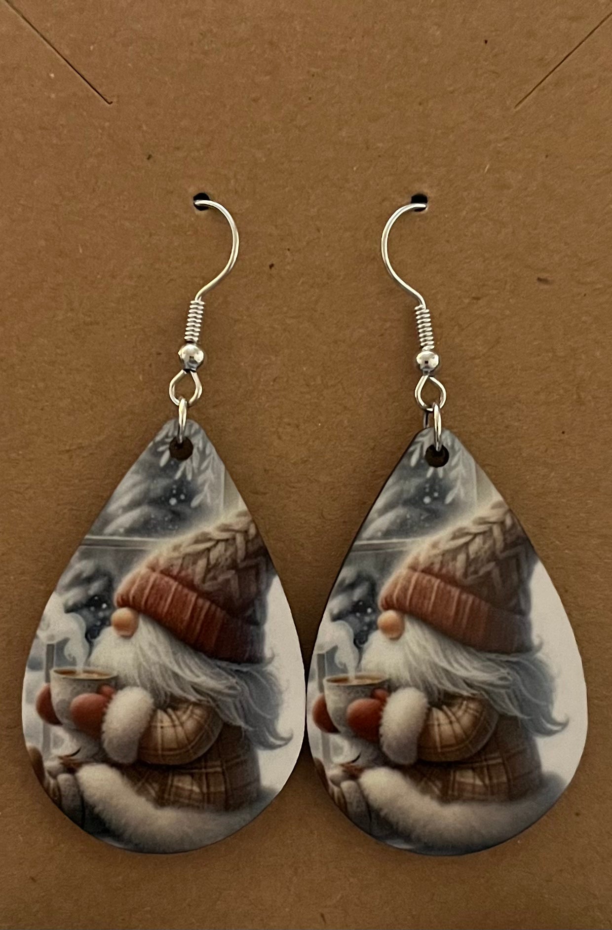 Earrings- Winter Snow Gnome