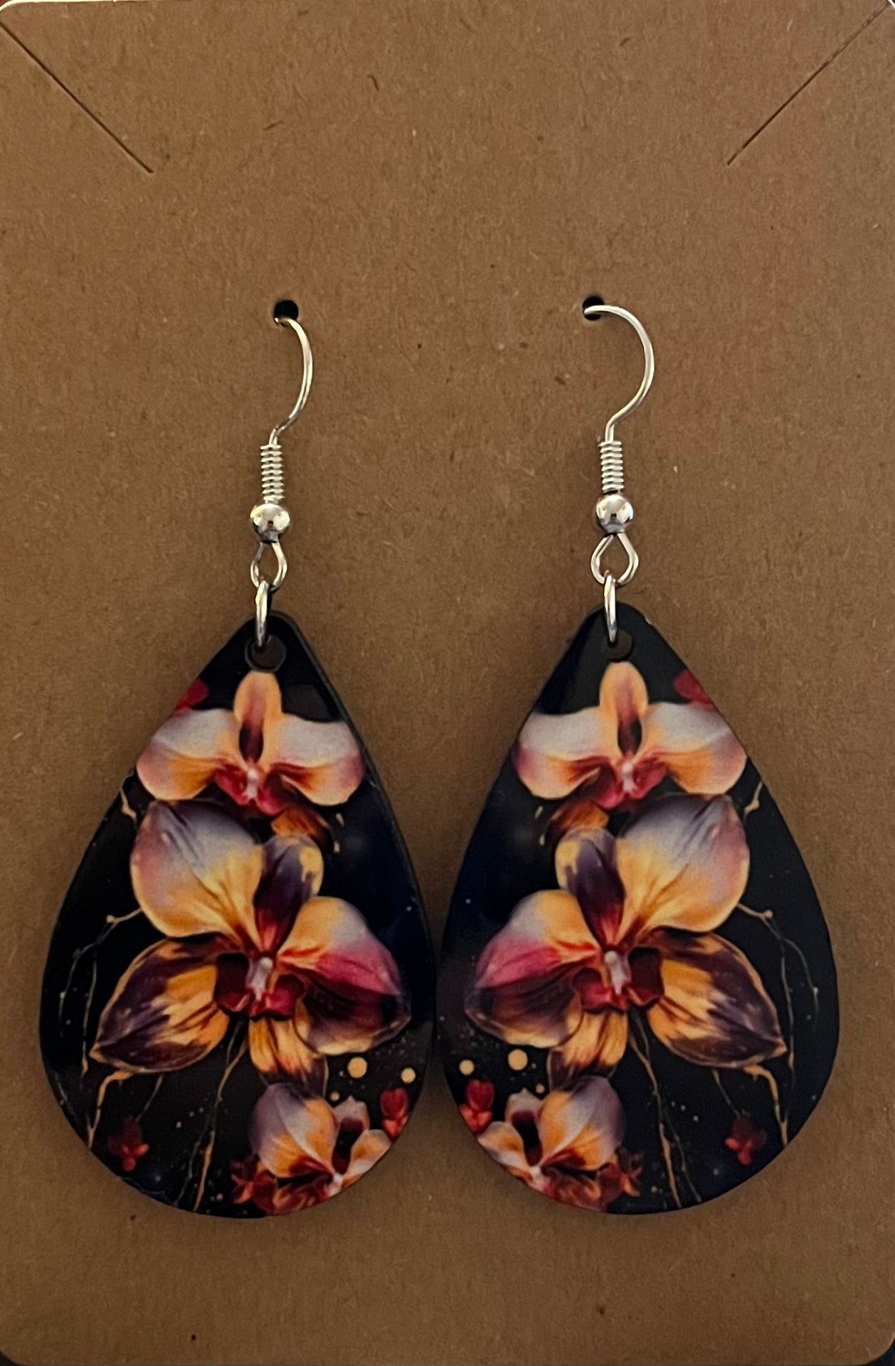 Earrings- Flowers Orchids