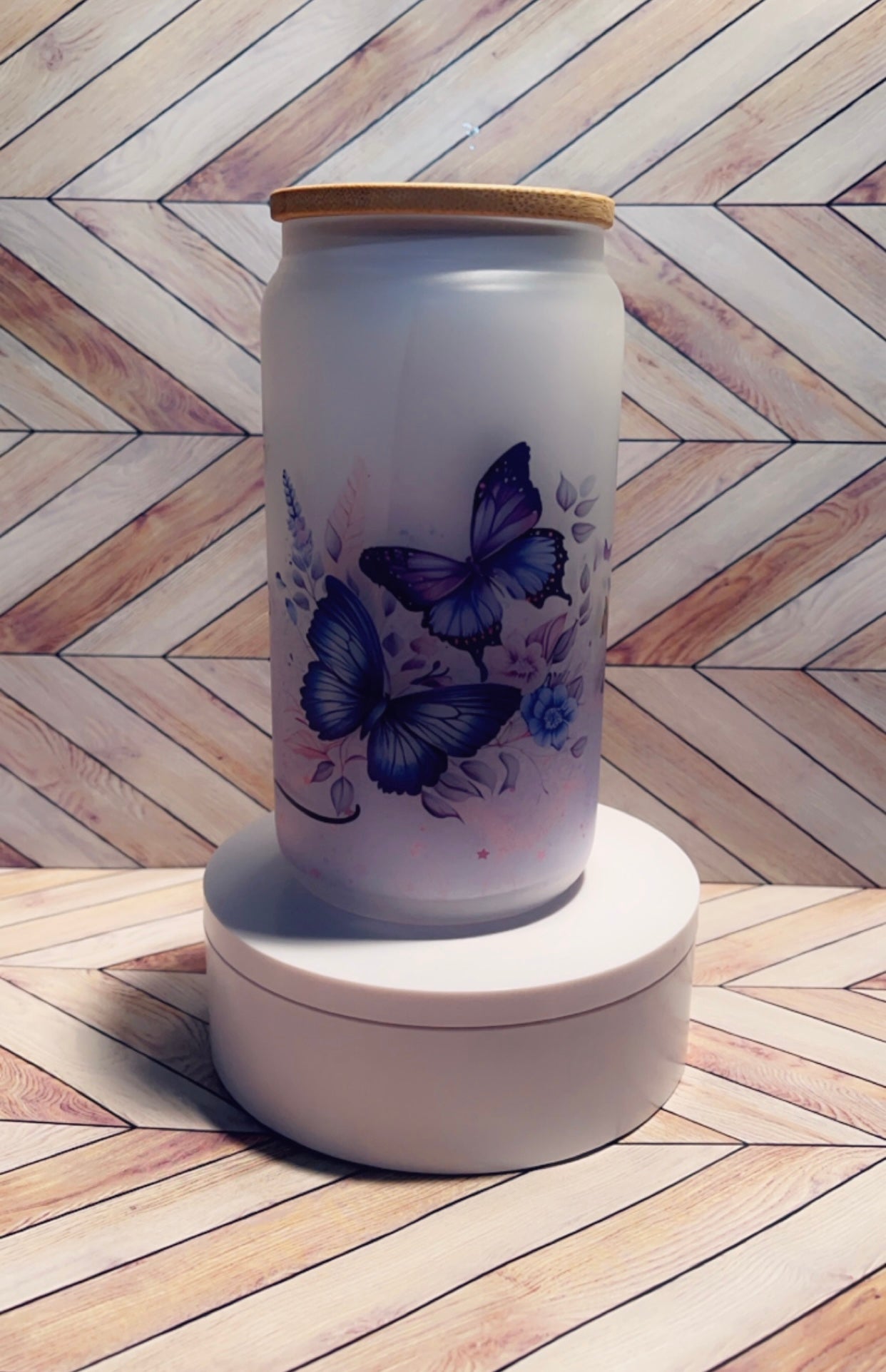 16 oz Glass Cup- SHE IS