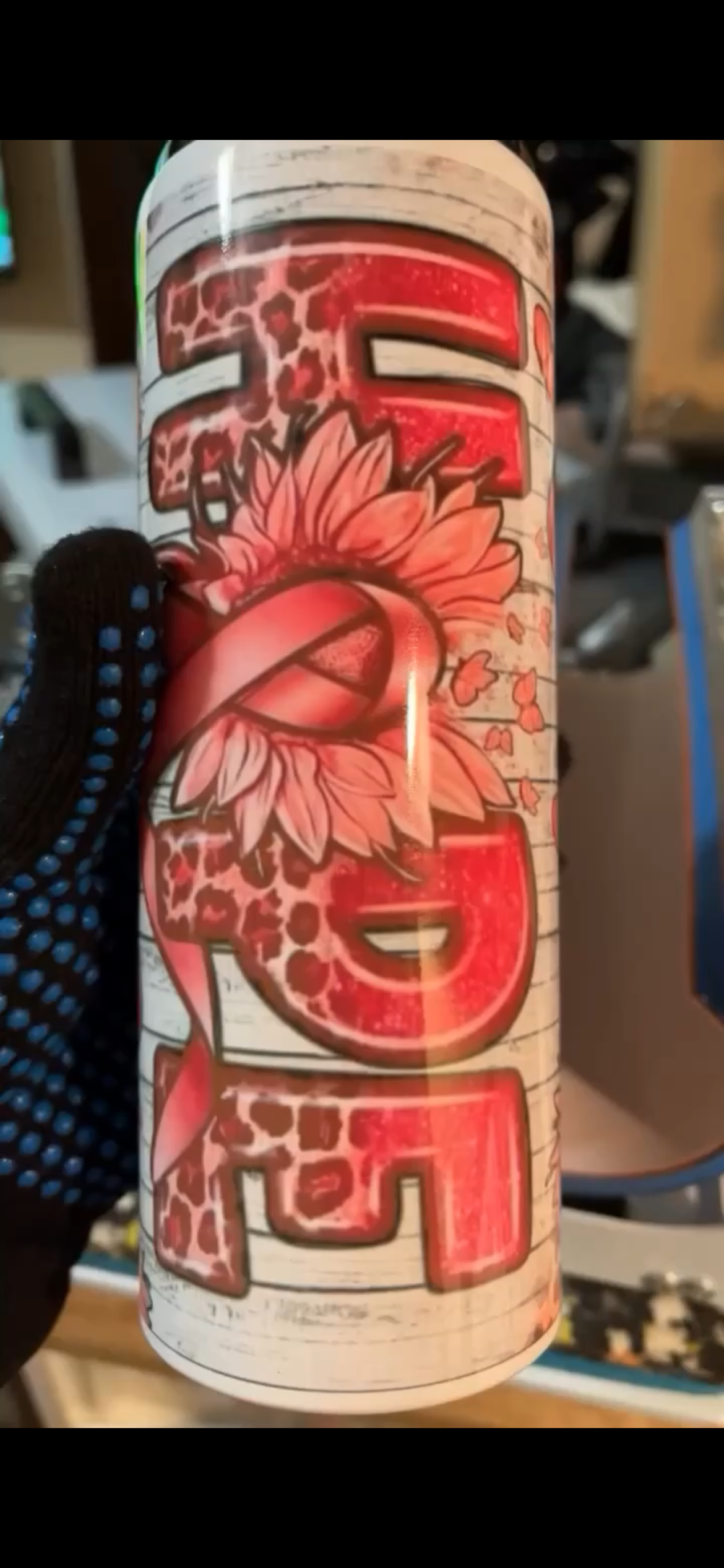 25 oz Water Bottle -Hope-Cancer Awareness