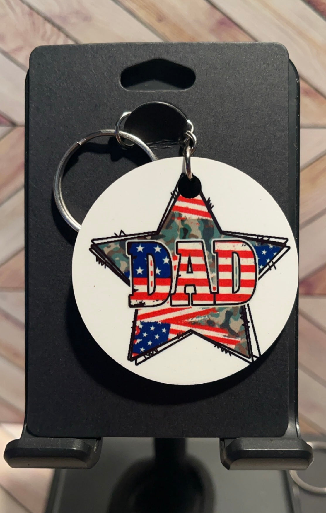 Keychains- Star USA Dad
