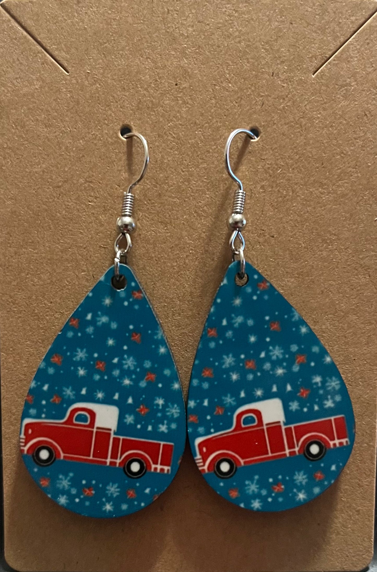 Earrings- Christmas Red Truck
