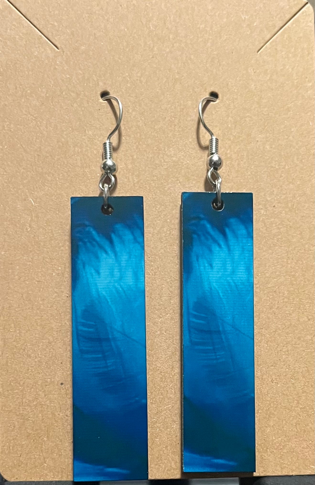 Earrings- Colors Rectangular Blue