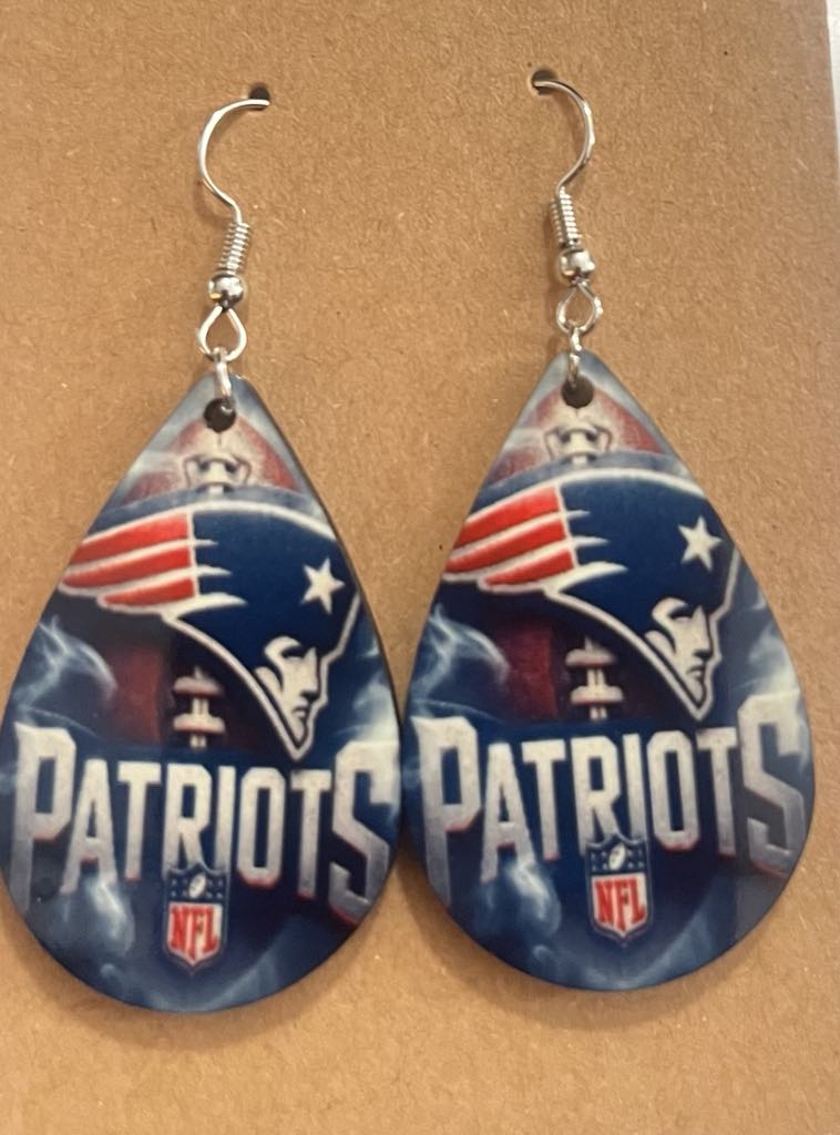 Earrings- Sports Football Patriots
