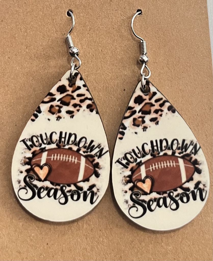Earrings- Sports Touchdown Season