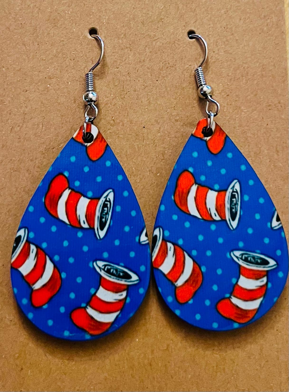 Earrings- Teacher's Dr. Seuss Hat