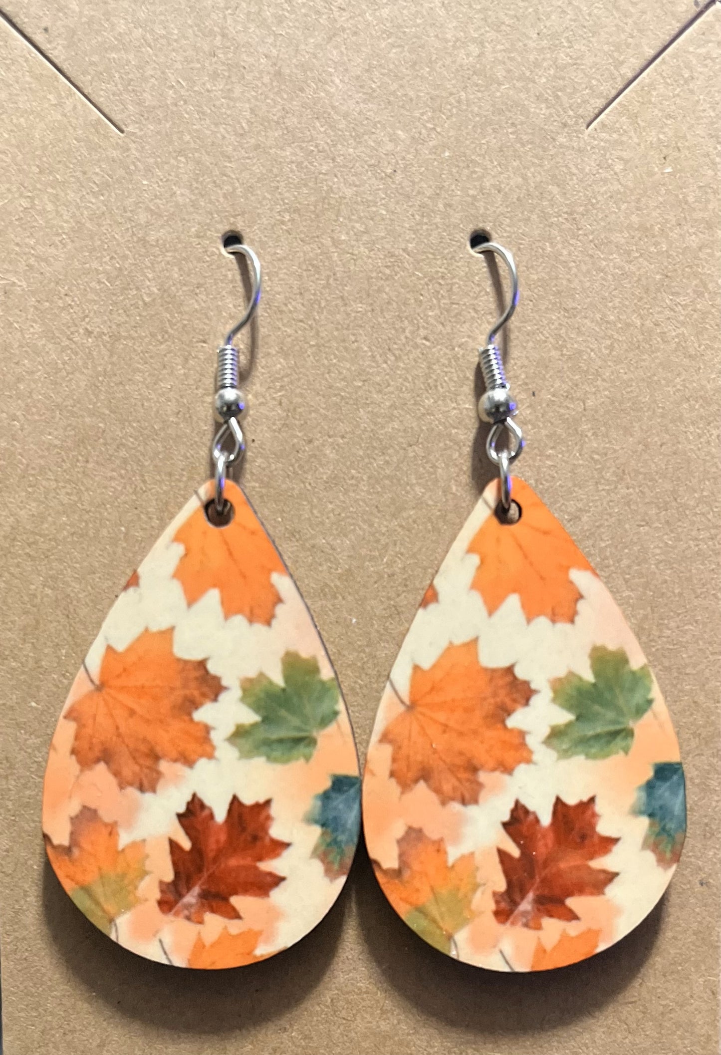 Earrings- Fall Falling Colorful Leaves