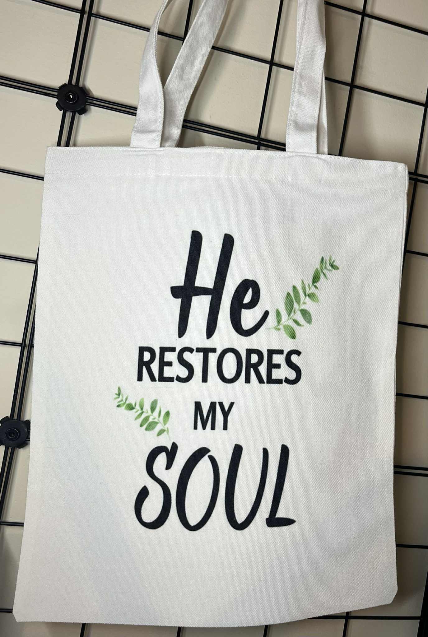 Tote Bag- He Restores My Soul
