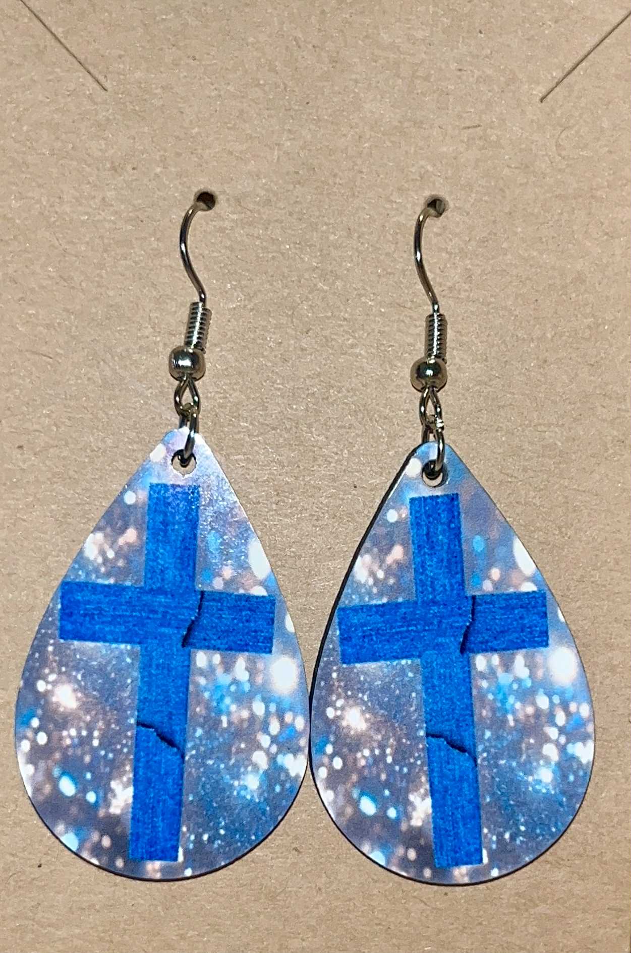 Earrings- Faith Based Jean Cross