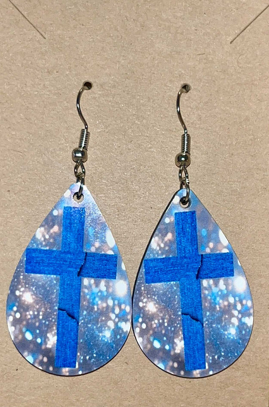 Earrings- Faith Based Jean Cross