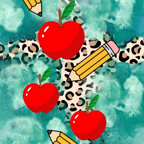 Earrings- Teacher's Apples and Pencils