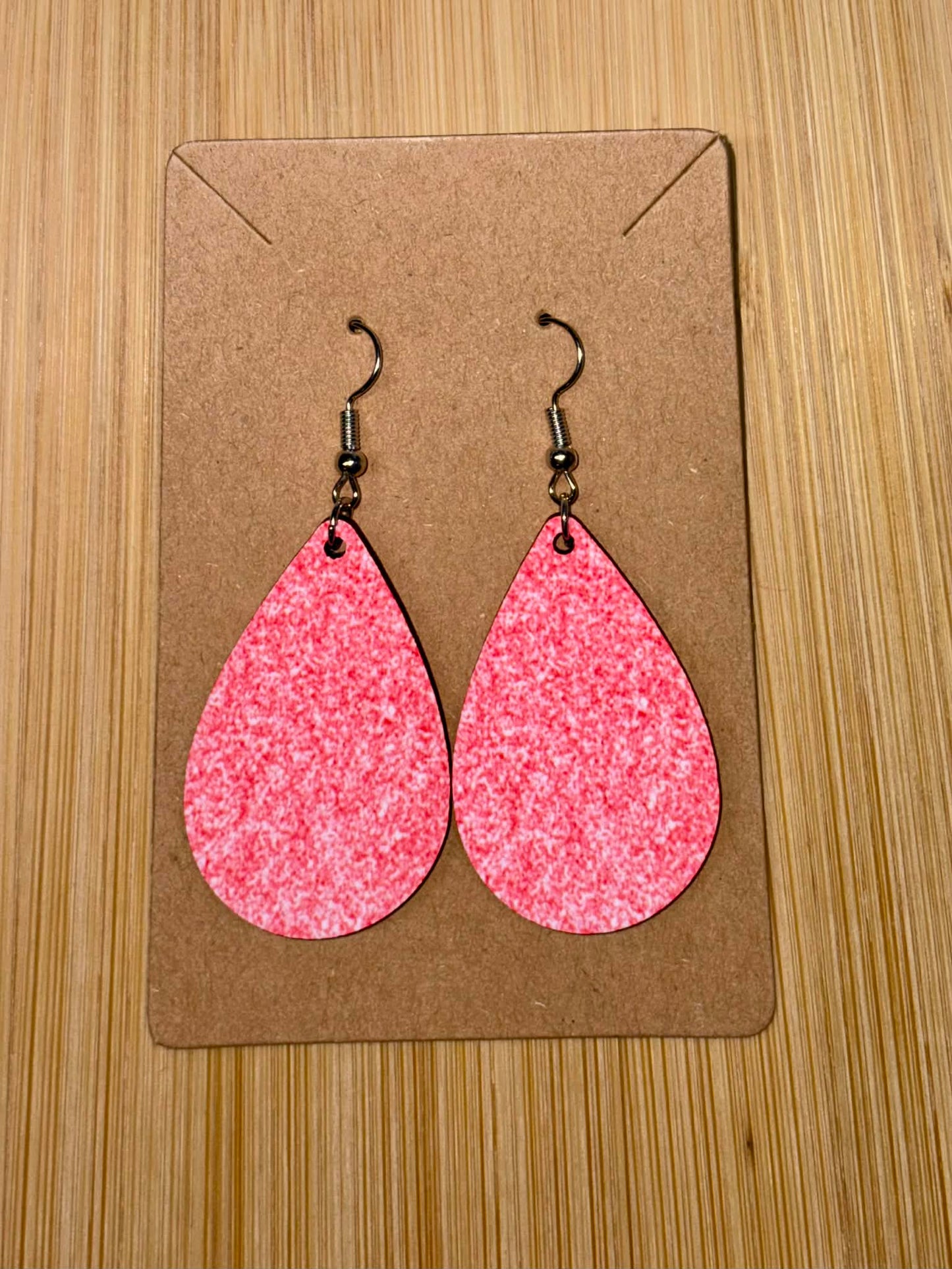 Earrings- Valentine's Day Light Pink Glitter