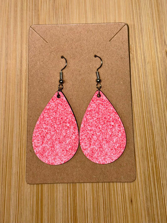 Earrings- Valentine's Day Light Pink Glitter