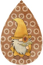 Earrings- Fall Gnome and Flowers