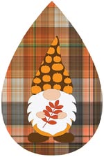 Earrings- Fall Gnome with Plaid and Leave