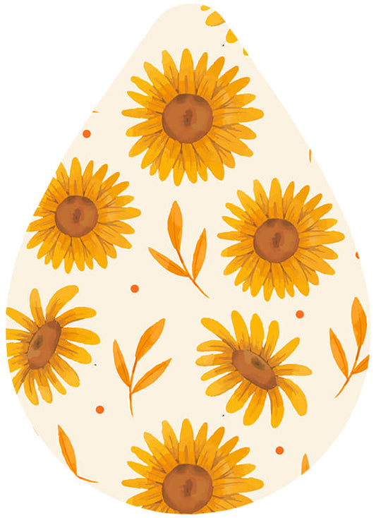 Earrings- Flowers Sunflower and Leaves